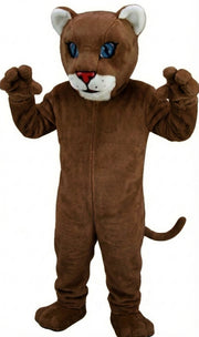 Leopard Cub Mascot (Thermolite) - Short fur / Chocolate Brown mascot costume