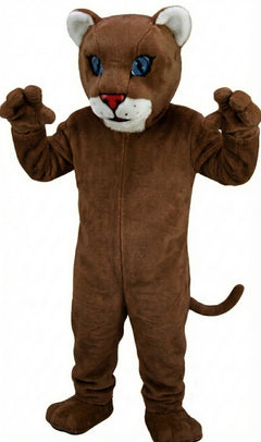 Leopard Cub Mascot (Thermolite) - Short fur / Chocolate Brown mascot costume