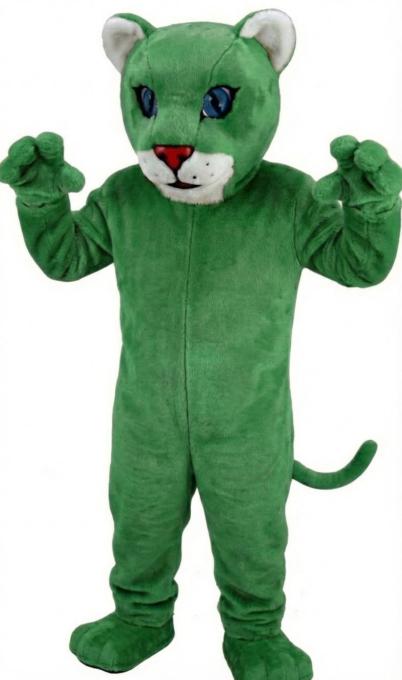 Leopard Cub Mascot (Thermolite) - Short fur / Green mascot costume