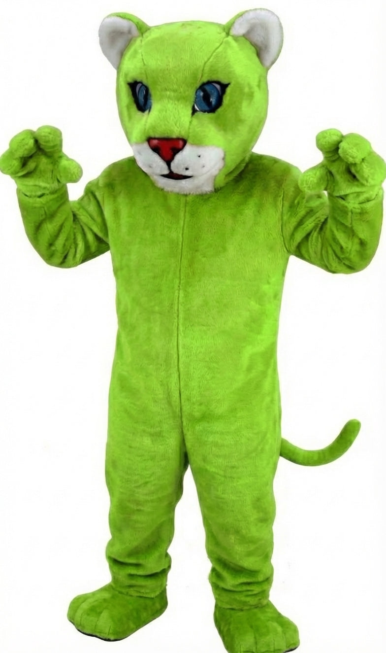 Leopard Cub Mascot (Thermolite) - Short fur / Lime mascot costume
