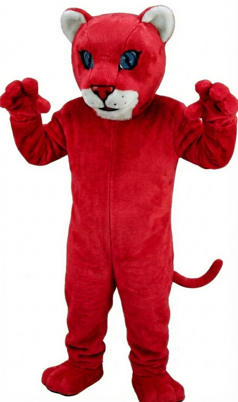 Leopard Cub Mascot (Thermolite) - Short fur / Red mascot costume