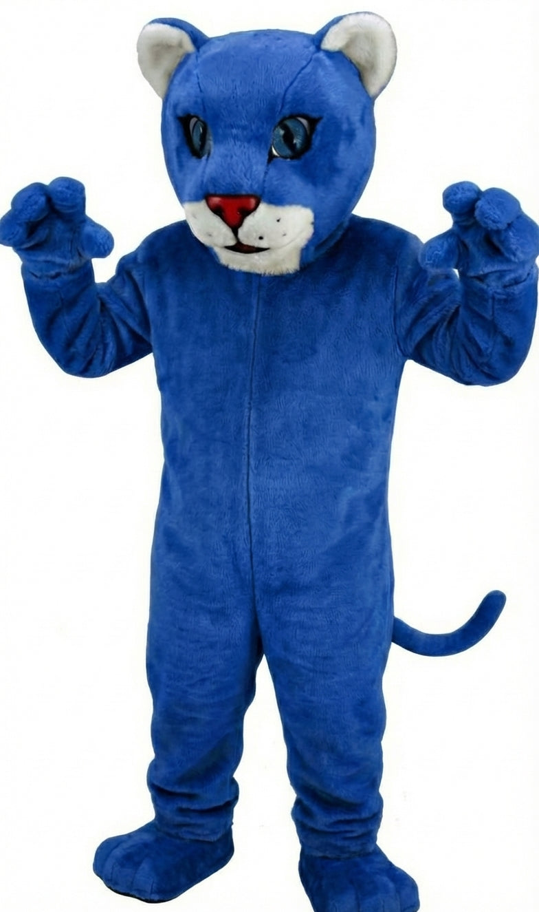 Leopard Cub Mascot (Thermolite) - Short fur / Royal blue mascot costume