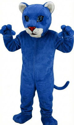 Leopard Cub Mascot (Thermolite) - Short fur / Royal blue mascot costume