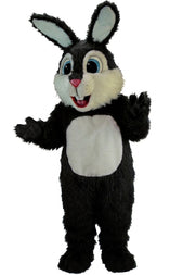Light Blue Rabbit Mascot (Thermolite) - Long fur / Black mascot costume