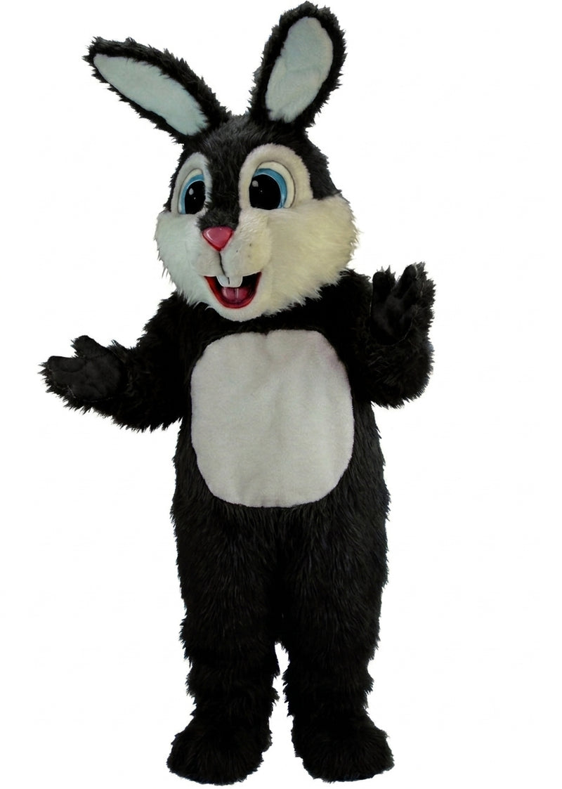 Light Blue Rabbit Mascot (Thermolite) - Long fur / Black mascot costume