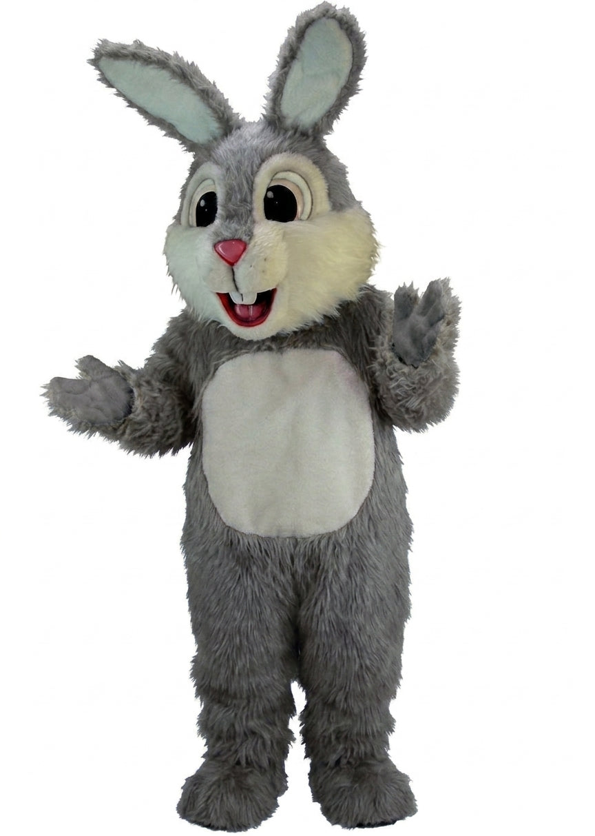 Light Blue Rabbit Mascot (Thermolite) - Long fur / Grey mascot costume