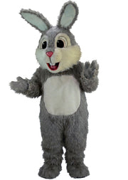Light Blue Rabbit Mascot (Thermolite) - Long fur / Grey mascot costume