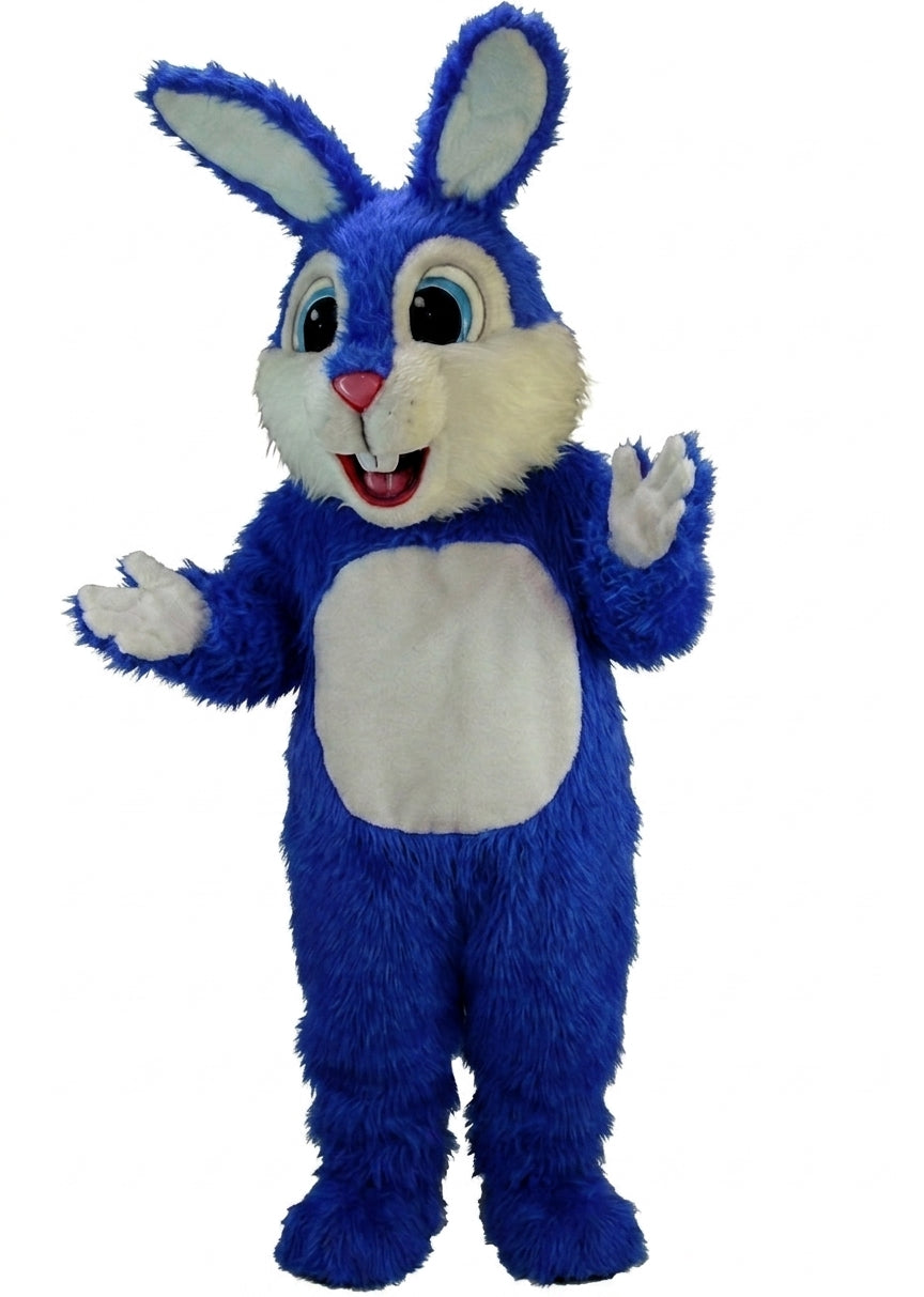 Light Blue Rabbit Mascot (Thermolite) - Long fur / Royal Blue mascot costume