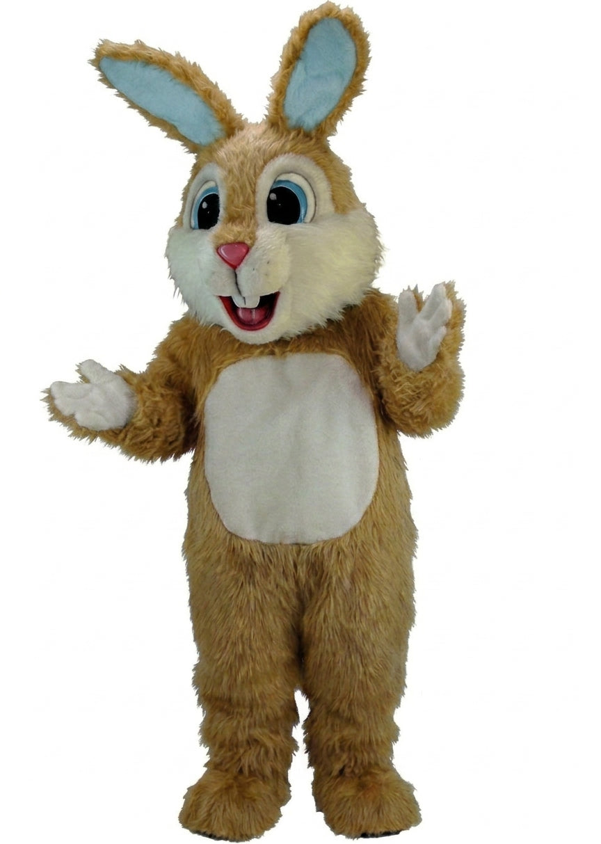 Light Blue Rabbit Mascot (Thermolite) - Long fur / Tan mascot costume