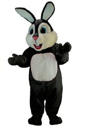 Light Blue Rabbit Mascot (Thermolite) - Short fur / Black mascot costume