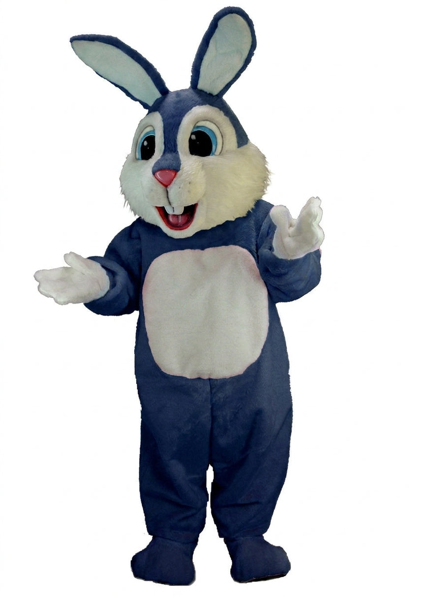Light Blue Rabbit Mascot (Thermolite) - Short fur / Navy Blue mascot costume