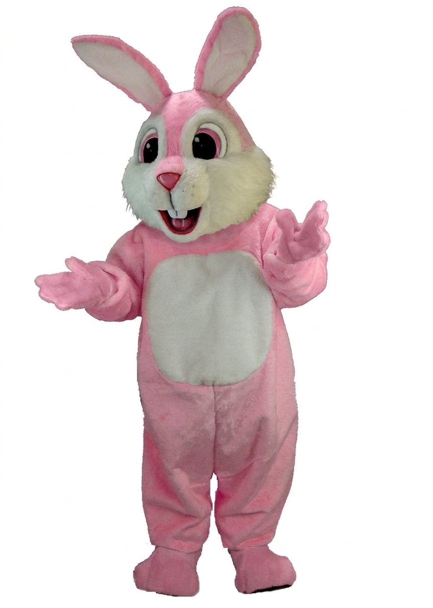 Light Blue Rabbit Mascot (Thermolite) - Short fur / Pink mascot costume