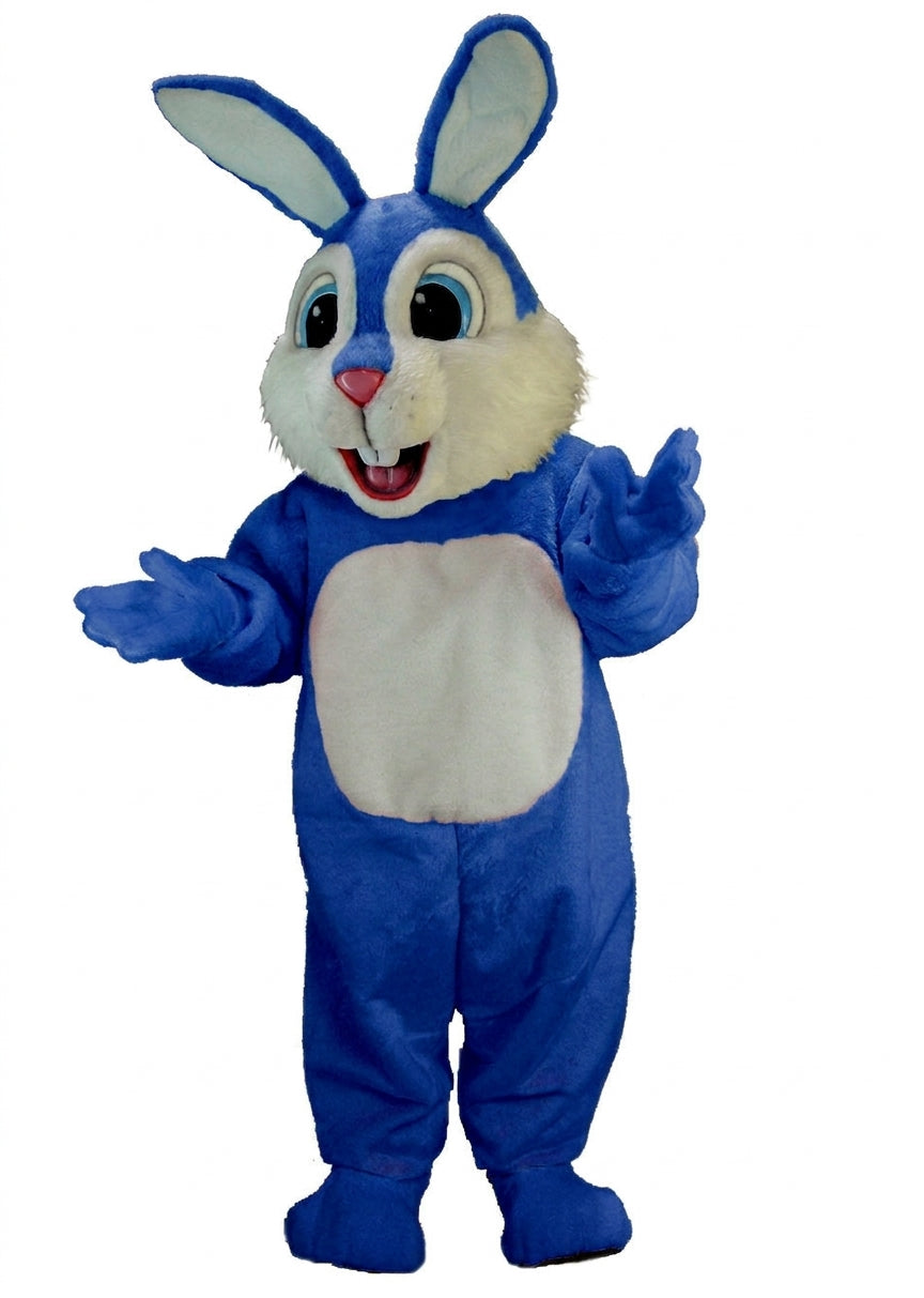 Light Blue Rabbit Mascot (Thermolite) - Short fur / Royal blue mascot costume