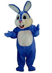 Light Blue Rabbit Mascot (Thermolite) - Short fur / Royal blue mascot costume