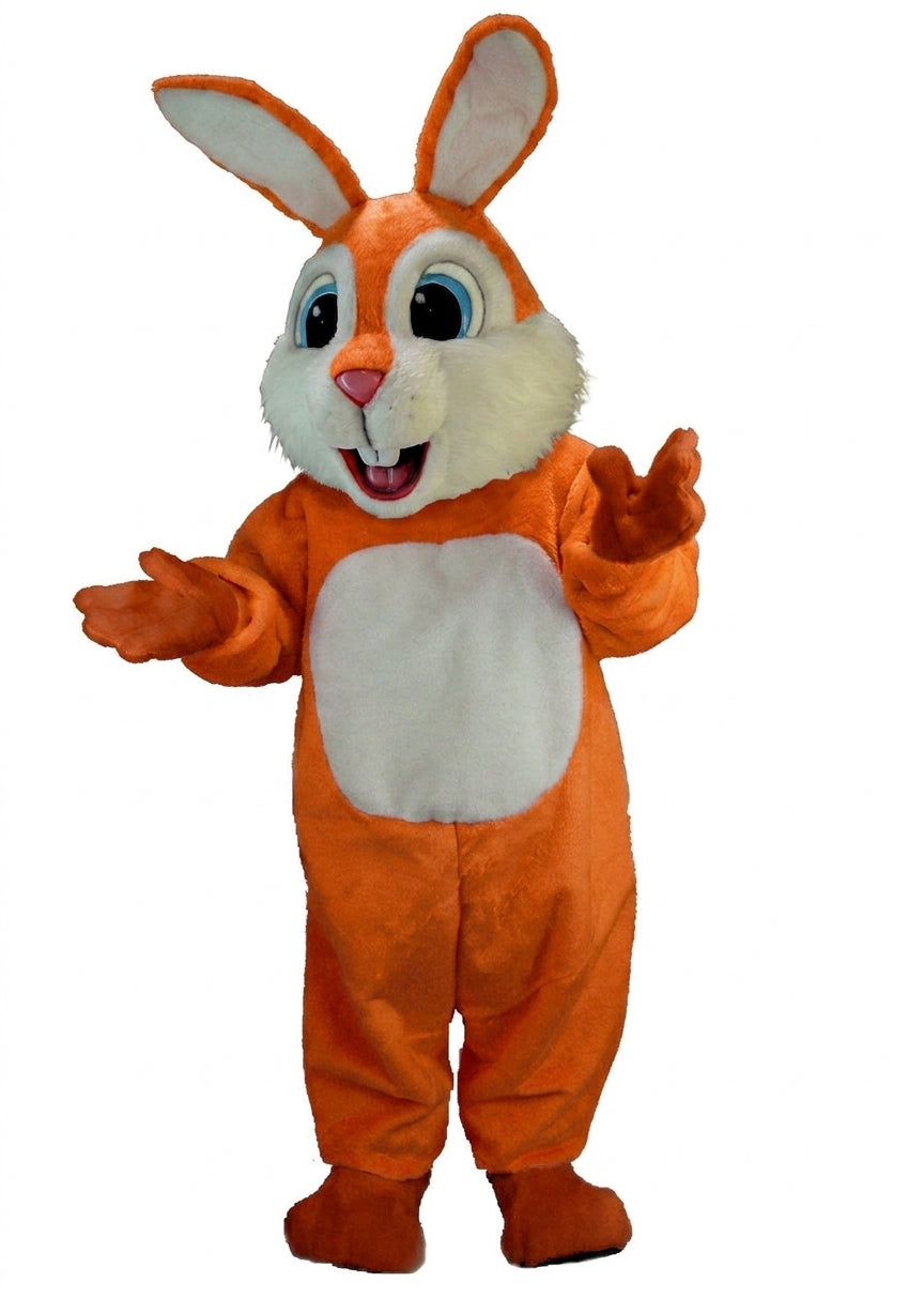 Light Blue Rabbit Mascot (Thermolite) - Short fur / Tiger Orange mascot costume