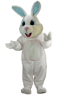 Light Blue Rabbit Mascot (Thermolite) - Short fur / White mascot costume