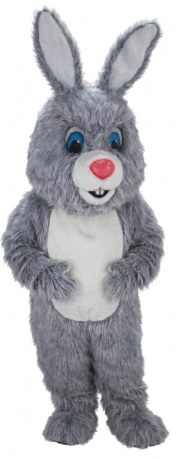 Light Grey Rabbit Mascot (Thermolite) - Long fur / Grey mascot costume