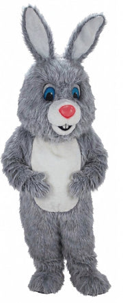 Light Grey Rabbit Mascot (Thermolite) - Long fur / Grey mascot costume