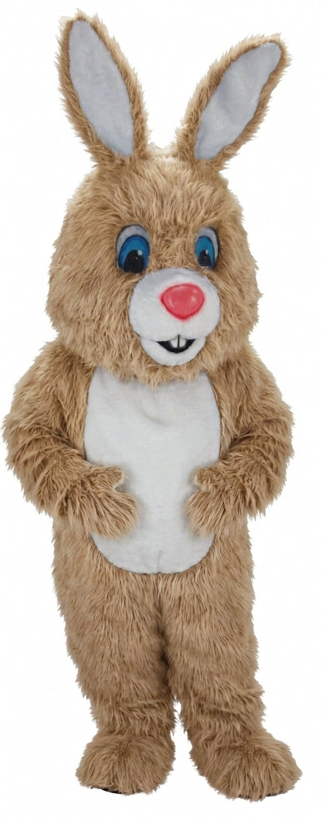 Light Grey Rabbit Mascot (Thermolite) - Long fur / Tan mascot costume