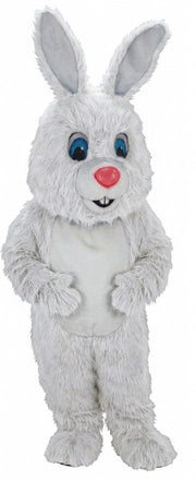 Light Grey Rabbit Mascot (Thermolite) - Long fur / White mascot costume