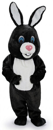 Light Grey Rabbit Mascot (Thermolite) - Short fur / Black mascot costume