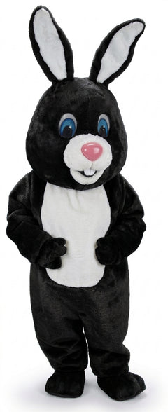 Light Grey Rabbit Mascot (Thermolite) - Short fur / Black mascot costume