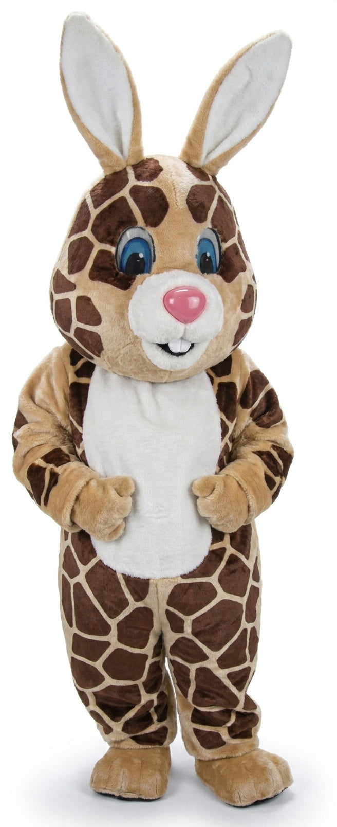 Light Grey Rabbit Mascot (Thermolite) - Short fur / Giraffe mascot costume