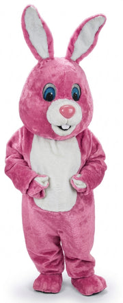 Light Grey Rabbit Mascot (Thermolite) - Short fur / Pink mascot costume