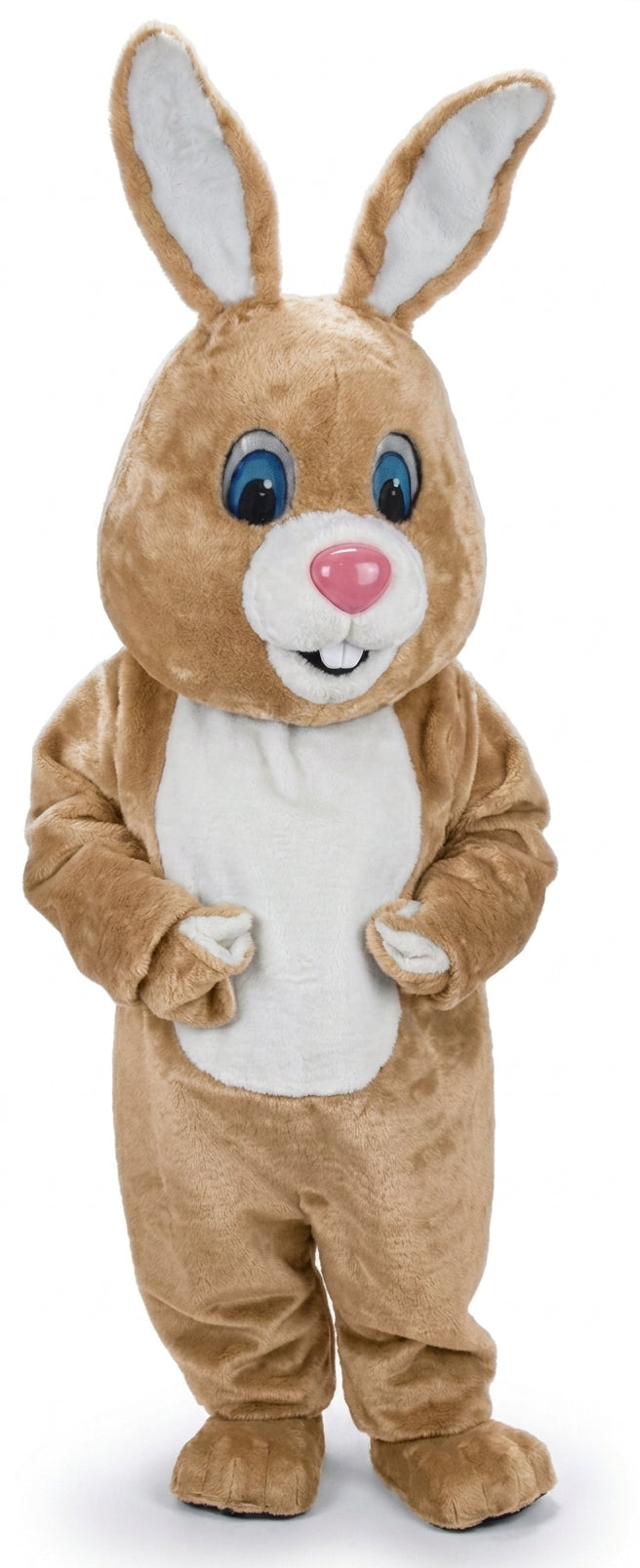 Light Grey Rabbit Mascot (Thermolite) - Short fur / Tan mascot costume