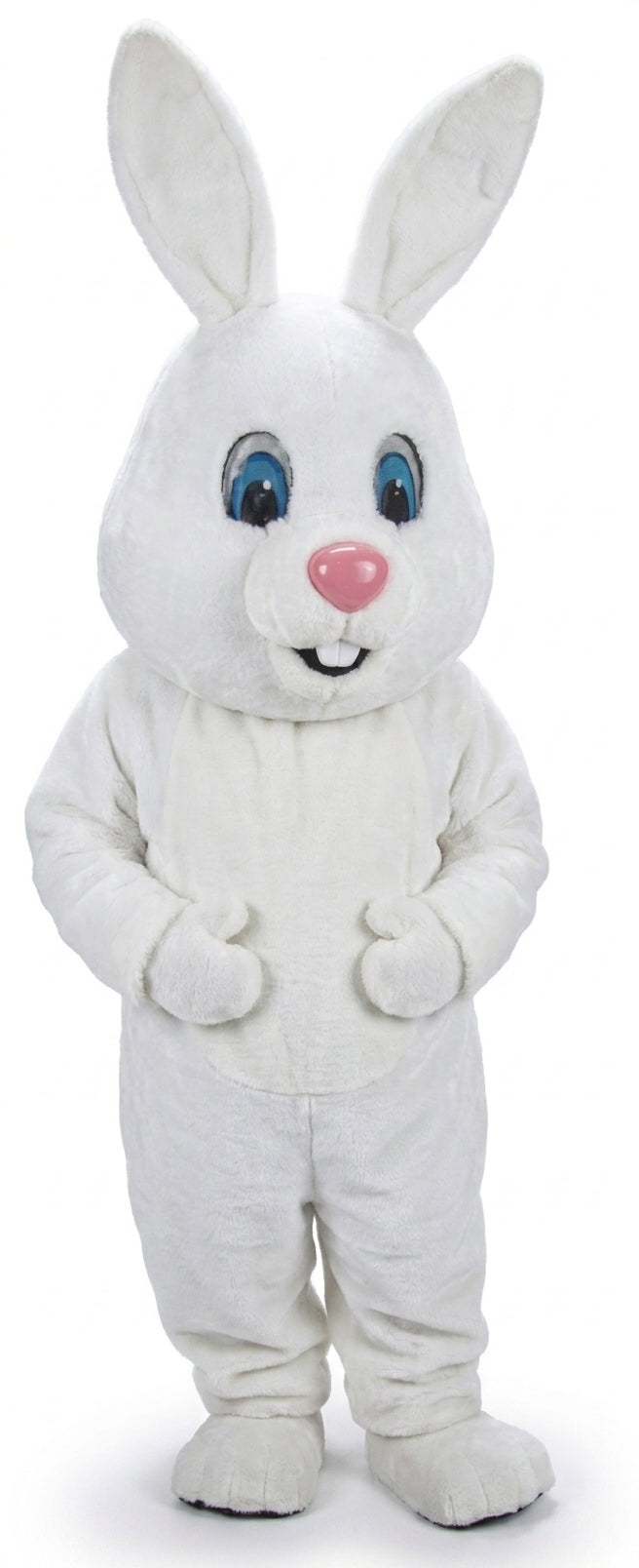 Light Grey Rabbit Mascot (Thermolite) - Short fur / White mascot costume