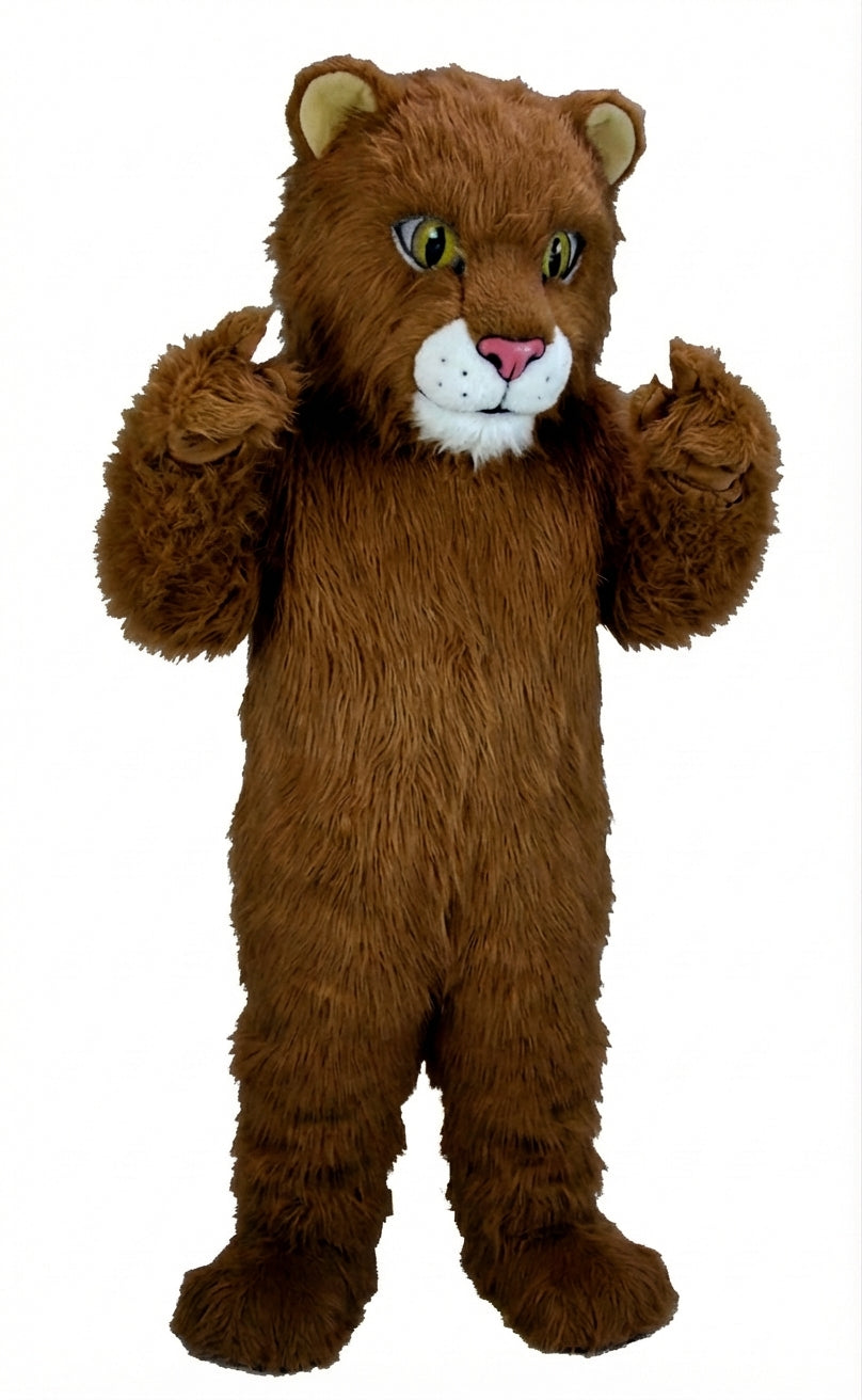 Lion Cub Mascot (Thermolite) - Long fur / Dark Brown mascot costume