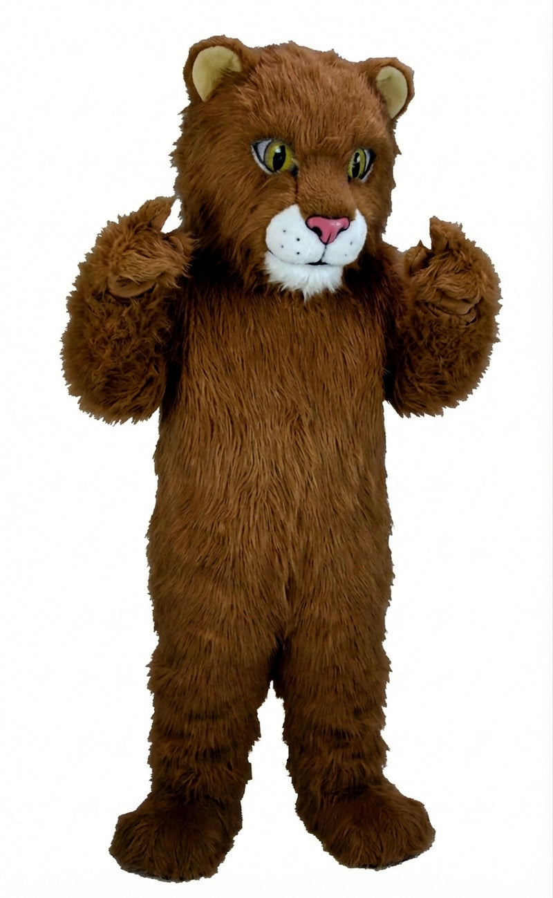 Lion Cub Mascot (Thermolite) - Long fur / Dark Brown mascot costume