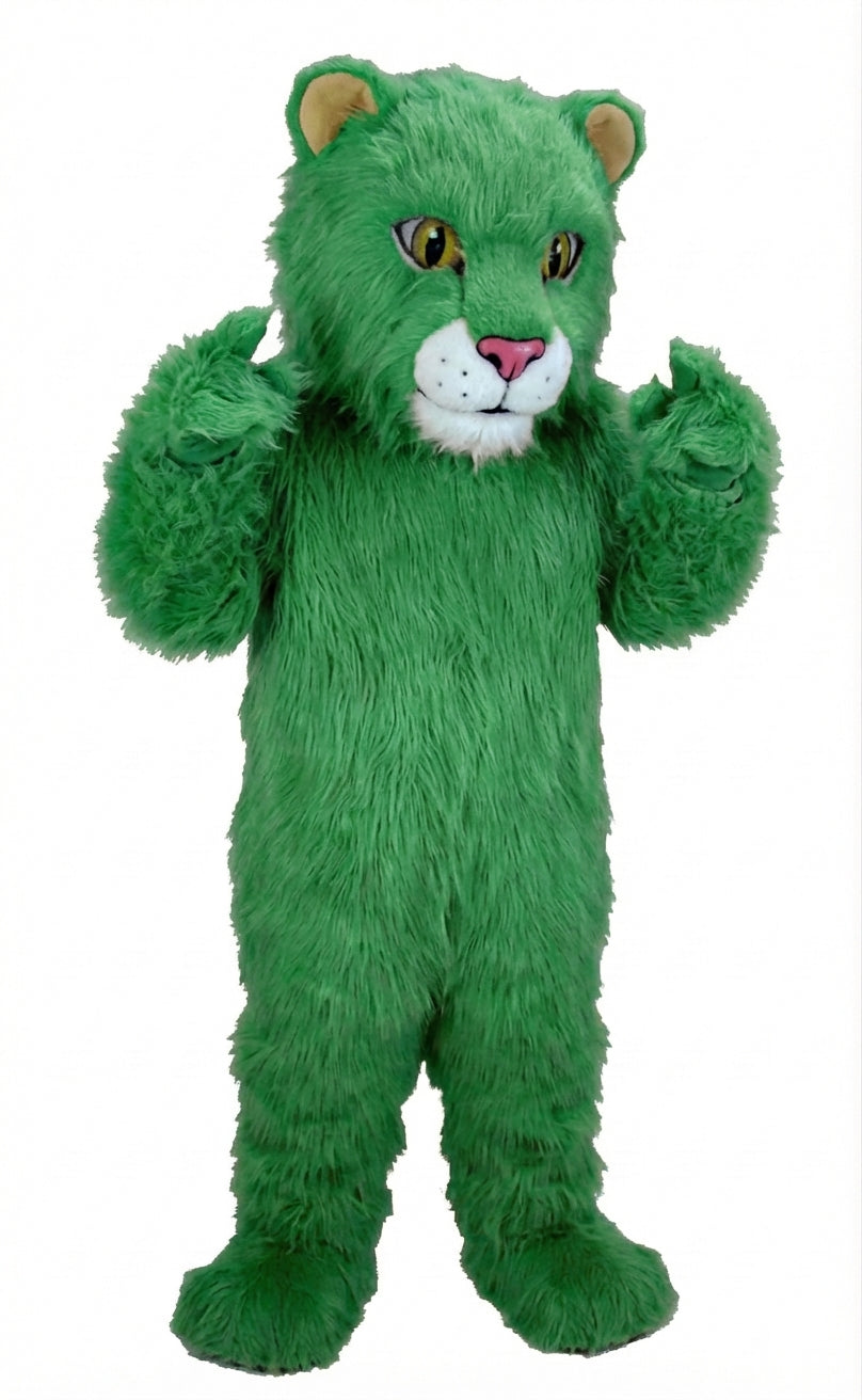 Lion Cub Mascot (Thermolite) - Long fur / Green mascot costume