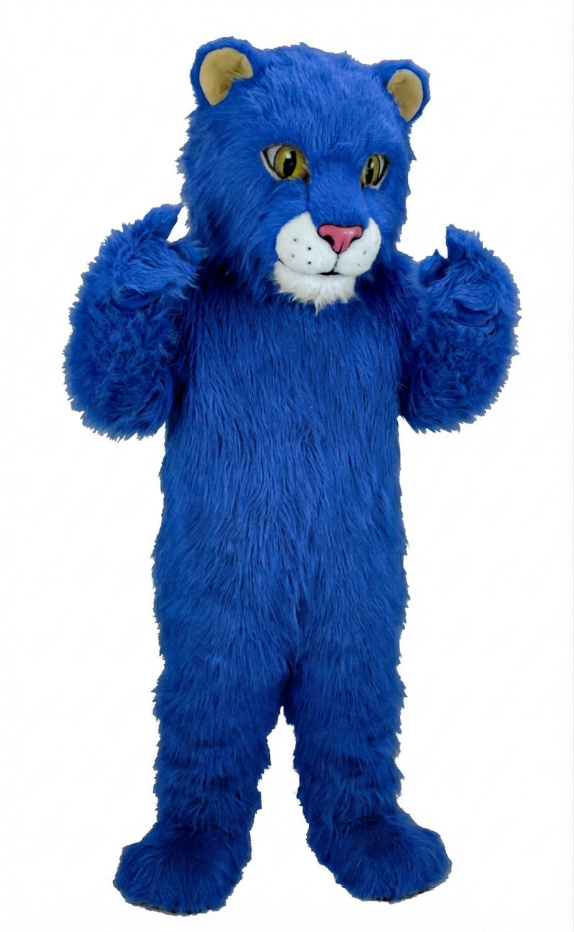 Lion Cub Mascot (Thermolite) - Long fur / Royal Blue mascot costume