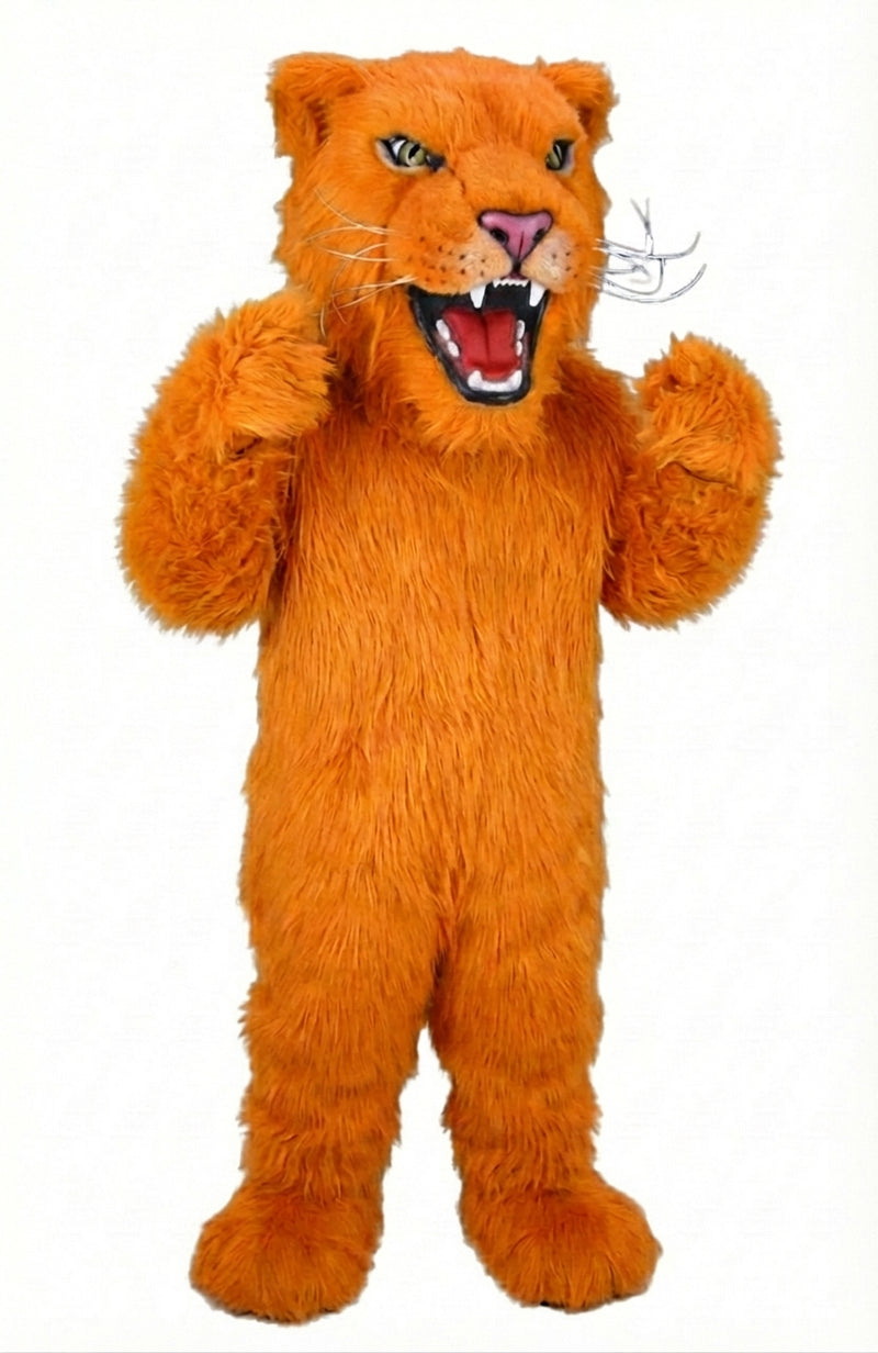 Lioness Mascot - Long fur / Bright Orange mascot costume