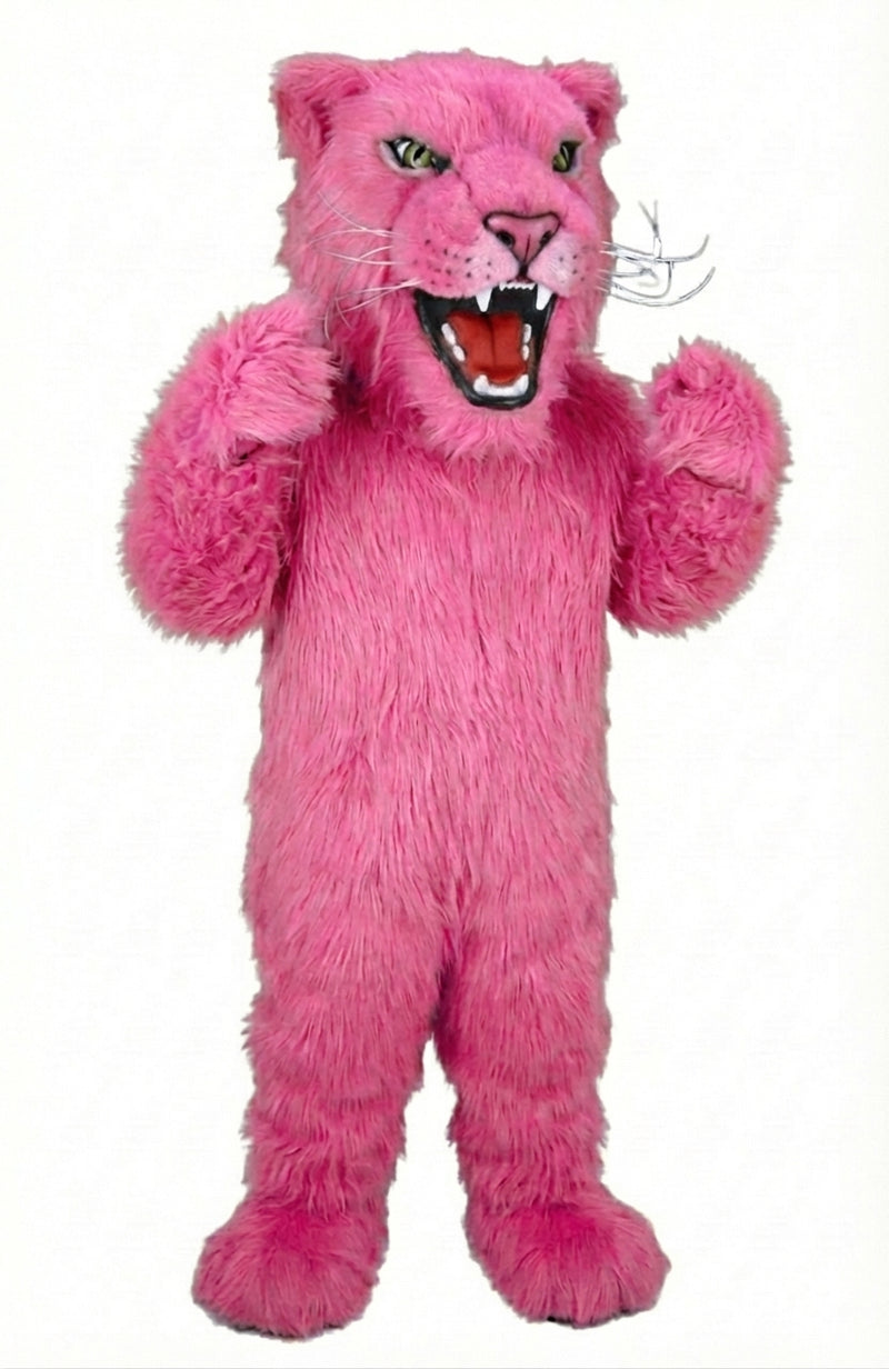 Lioness Mascot - Long fur / Bright Pink mascot costume