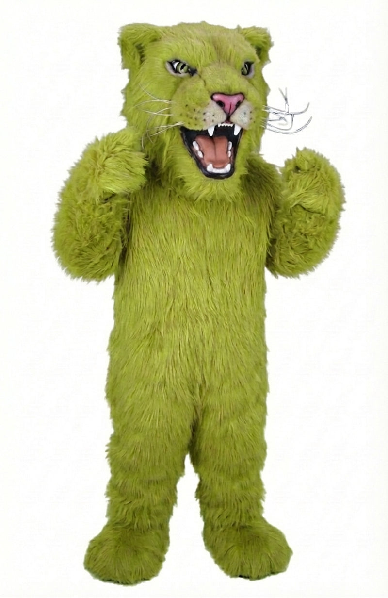 Lioness Mascot - Long fur / Lime mascot costume