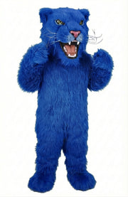 Lioness Mascot - Long fur / Royal Blue mascot costume