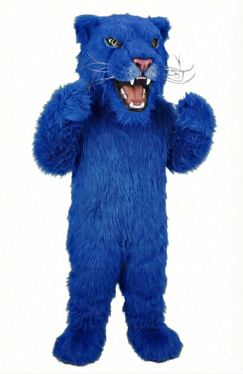 Lioness Mascot - Long fur / Royal Blue mascot costume