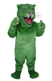 Lioness Mascot - Short fur / Green mascot costume