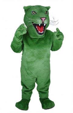 Lioness Mascot - Short fur / Green mascot costume