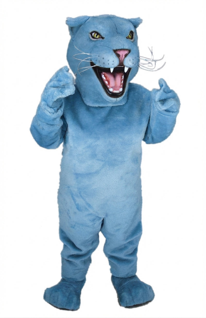 Lioness Mascot - Short fur / Light blue mascot costume