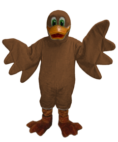 Lucky Duck Mascot - Short fur / Chocolate Brown mascot costume