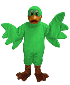 Lucky Duck Mascot - Short fur / Green mascot costume