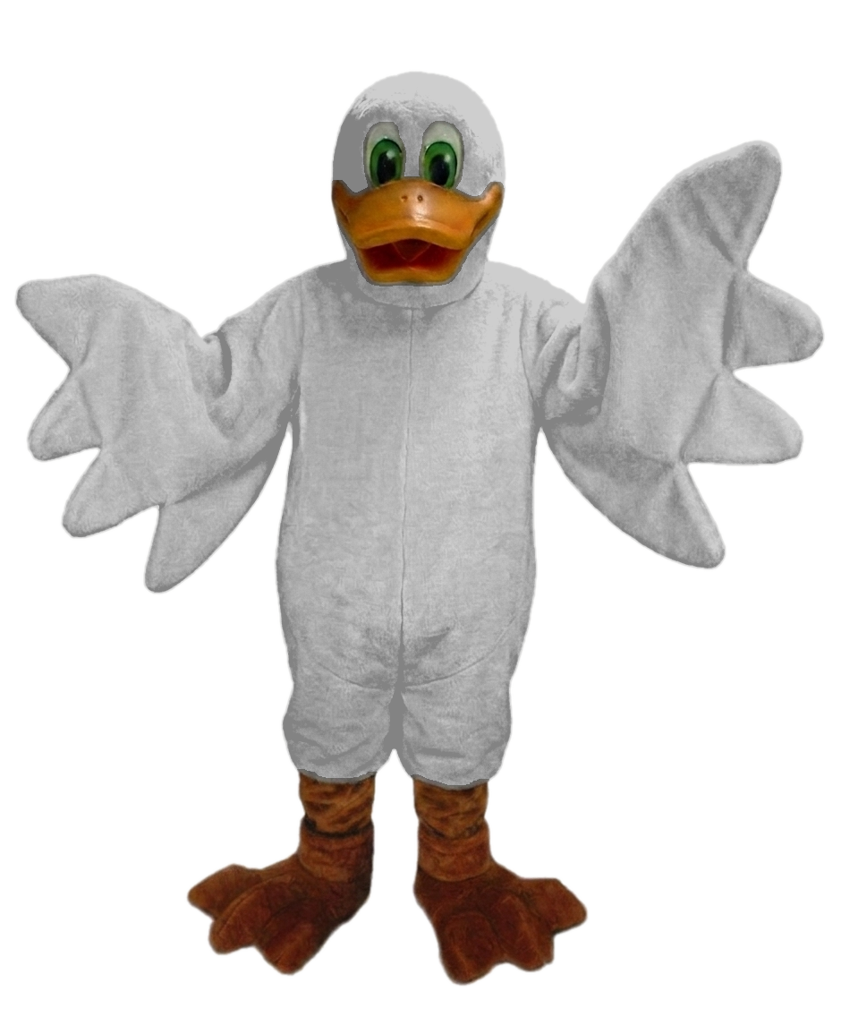 Lucky Duck Mascot - Short fur / Grey mascot costume