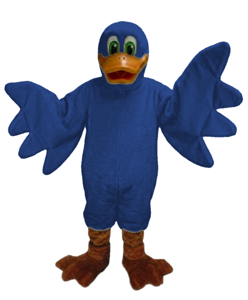 Lucky Duck Mascot - Short fur / Navy Blue mascot costume