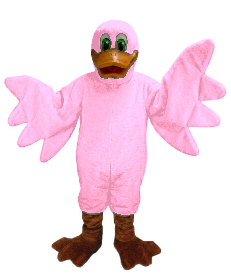 Lucky Duck Mascot - Short fur / Pink mascot costume