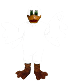 Lucky Duck Mascot - Short fur / White mascot costume