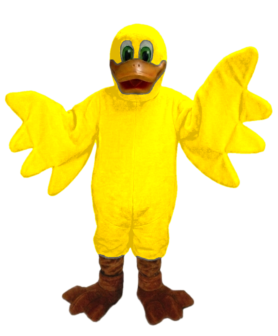 Lucky Duck Mascot - Short fur / Yellow mascot costume
