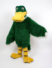 Mallard Mascot - long fur Green
